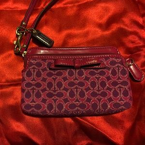 Coach Cherry Red Wristlet